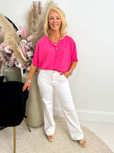 The Berry - Rolled Sleeve Button Shirt